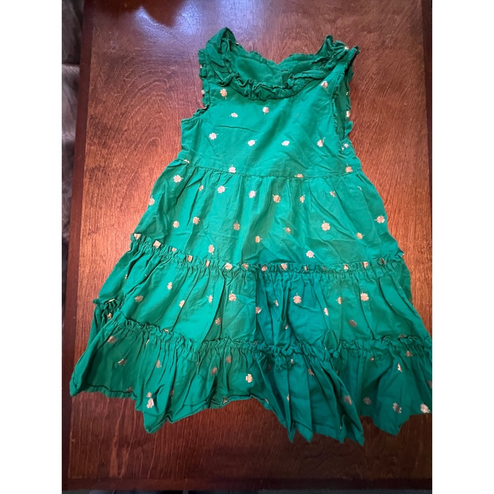 Christian Siriano Girls Green Clover Print Ruffle Dress 3T St Patrick's Day